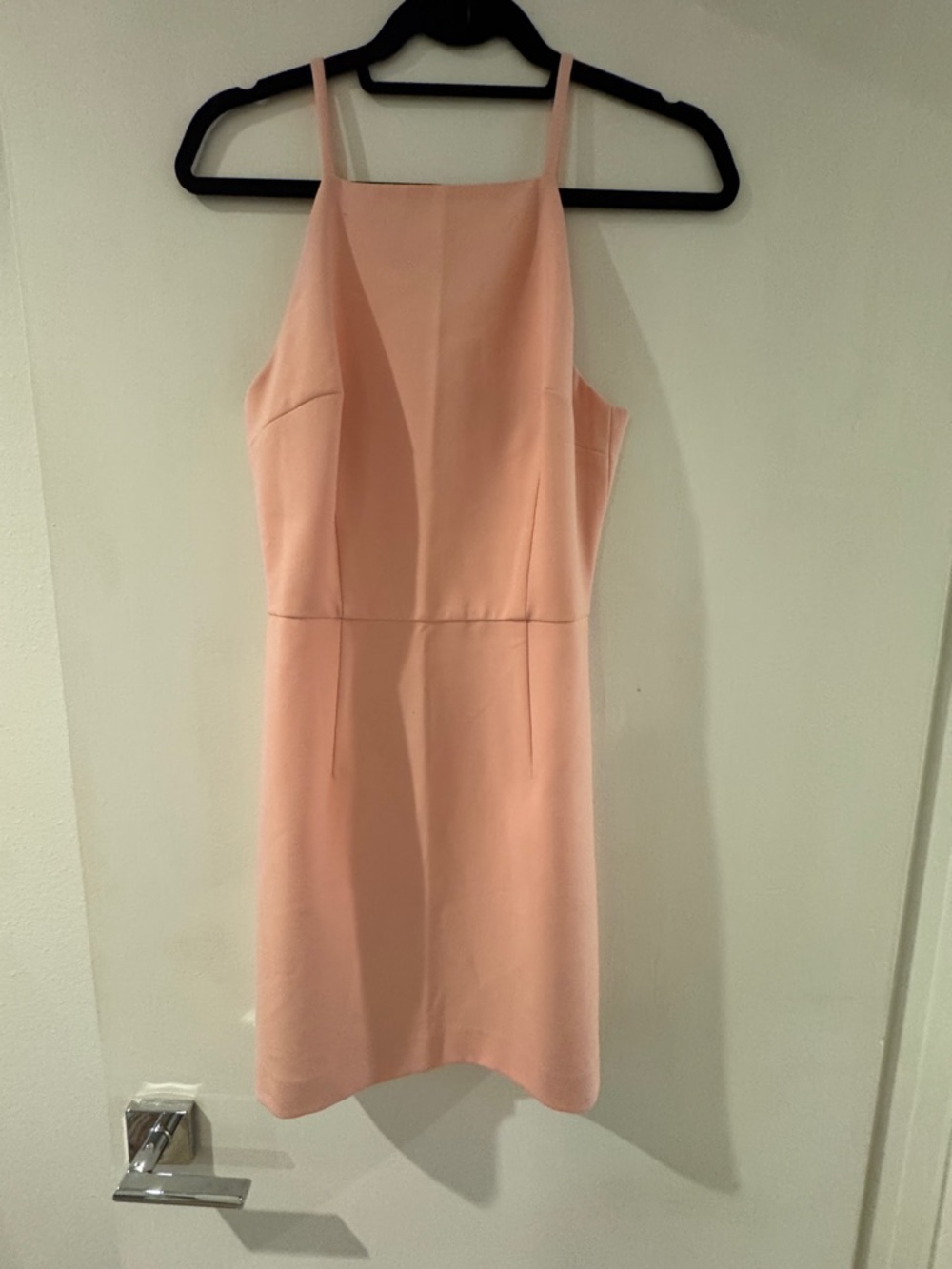 French Connection Whisper Square Neck Mini Dress Pink 4 - Picture 4 of 6